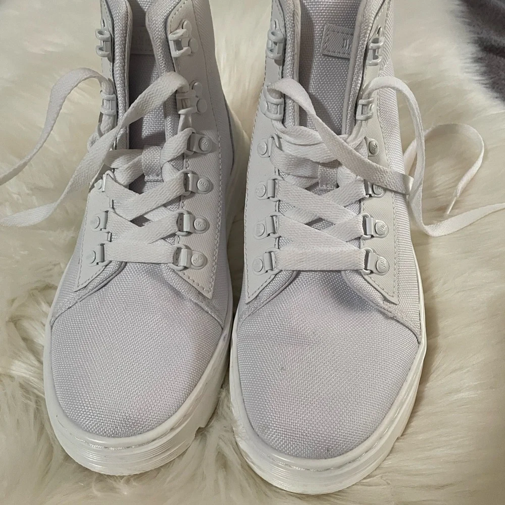 Dr. Martens Women's White Combat Boots - Picture 3 of 10